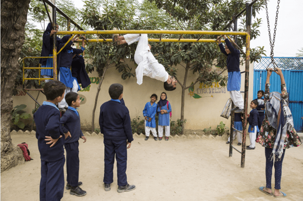 Children Playing in school