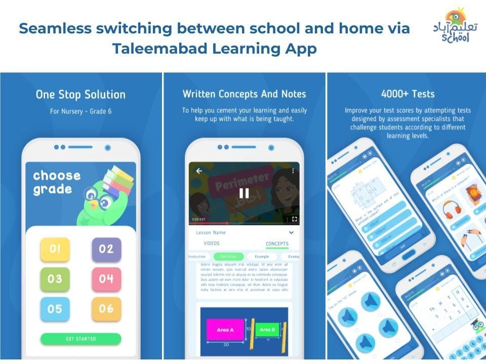 seamless switching between school and home via taleemabad learning app